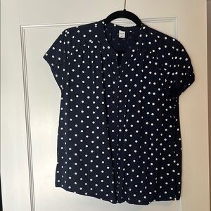 Gap Polka Dot Women's Button Up Blouse Size M